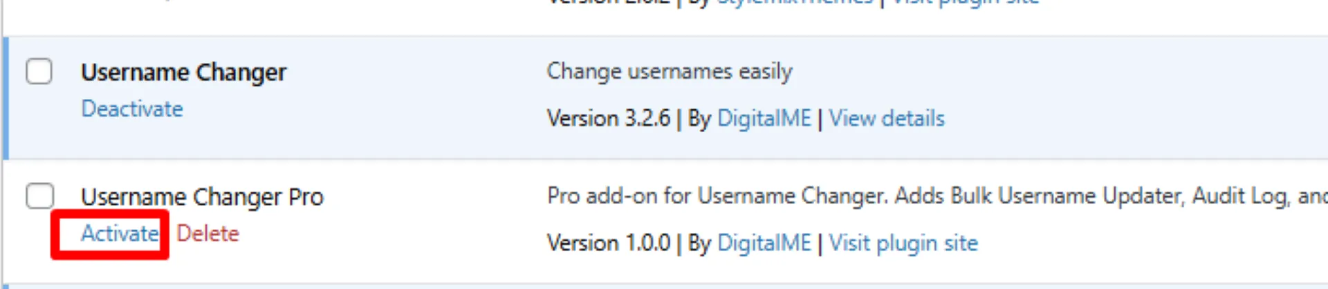 Activate PRO plugin